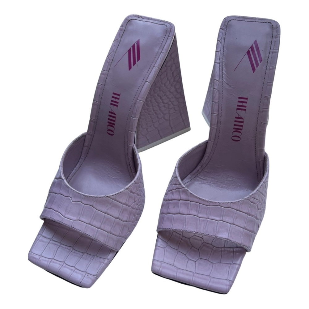 The Attico Purple Heels Elegant Design